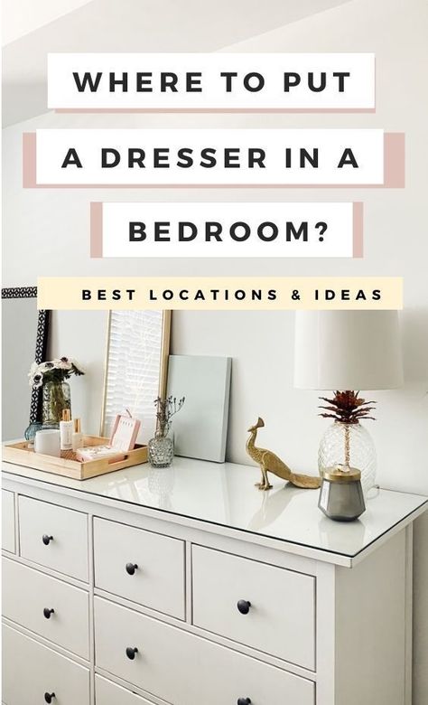 Dresser Arrangement Bedroom, Dresser By Bed, Bedroom Decor For Large Rooms, Where To Place A Dresser In A Bedroom, Where To Put Furniture In Bedroom, Dresser In Room Ideas, Decorating Bedroom Ideas Master Dressers, Off Center Dresser In Bedroom, How To Arrange Dressers In Bedroom