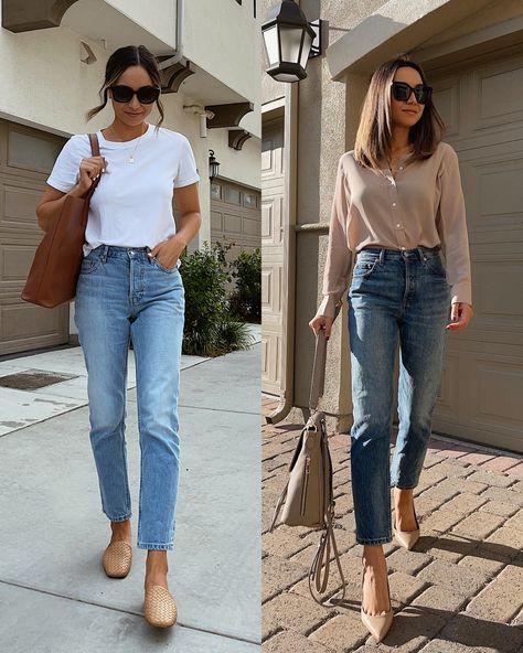 My Favorite Jeans: The Everlane Original & 90s Cheeky Jeans [Video] - LIFE WITH JAZZ Jeans Video, Life With Jazz, Happy August, Vintage Wash Jeans, Everlane Jeans, Sunglasses Outfit, Cut Tees, Beautiful Weather, Washed Jeans