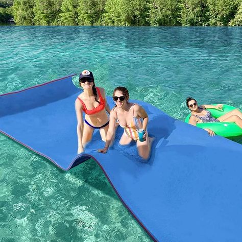 Max4out Water Floating Mat 9/12/18 Foam Lake Floats Floating Foam Pad Lily Pad for Water Recreation and Relaxing Lily Mat for Family Floating Pad for Pets... Fish Surfboard, Floating Mat, Lake Floats, Water Pad, Lake Fun, Pool Rafts, River Float, Water Playground, Summer Water