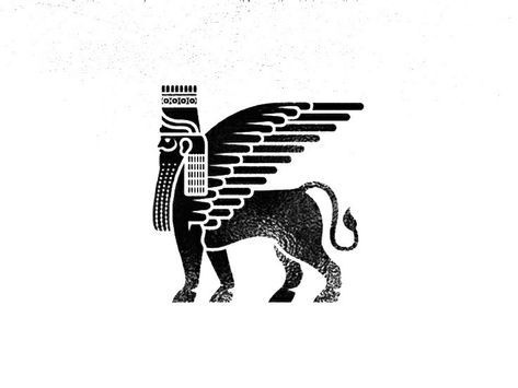 Ancient Iraqi Art, Mesopotamian Tattoo, Zoroastrian Tattoo, Lamassu Tattoo, Tattoo Iranian, Assyrian Tattoo, Persian Tattoo Iran, Ancient Persian Art, Ancient Art Tattoo