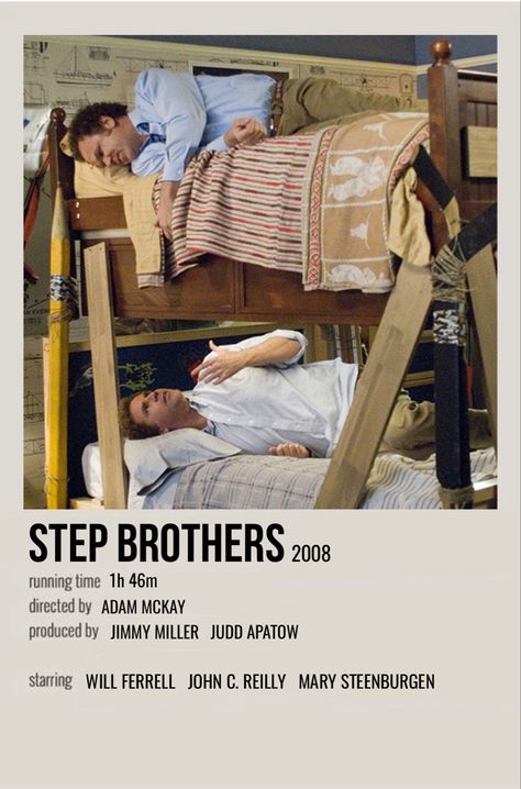 minimal polaroid movie poster for step brothers Stepbrothers Movie Poster, Minimalist Film Posters, Minimalistic Photos, Film Writing, The Professional Movie, Polaroid Movie Poster, Minimalistic Posters, Minimalist Polaroid Poster, Movie Journal