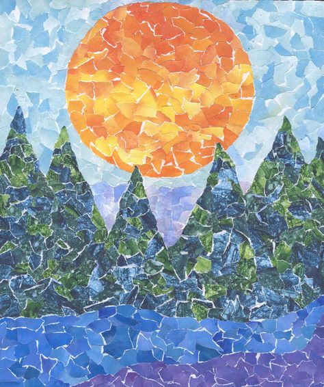 Paper Mosaics, Mosaics For Kids, Mosaic Paper, Christmas Ball Ornaments Diy, Kristin Lee, Easy Mosaic, Snow Globe Crafts, Globe Crafts, Diy Construction