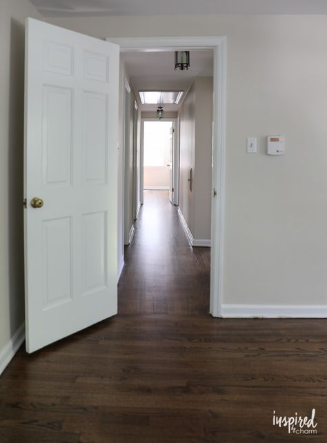 Refinished Hardwood Floors with Dark Walnut Stain and Satin Poly Finish Dark Hardwood Floors Living Room, Dark Walnut Floors, Dark Laminate, Dark Stained Wood Floors, Dark Wood Floors Living Room, Hardwood Floor Stain Colors, Oak Floor Stains, Staining Wood Floors, Dark Oak Flooring