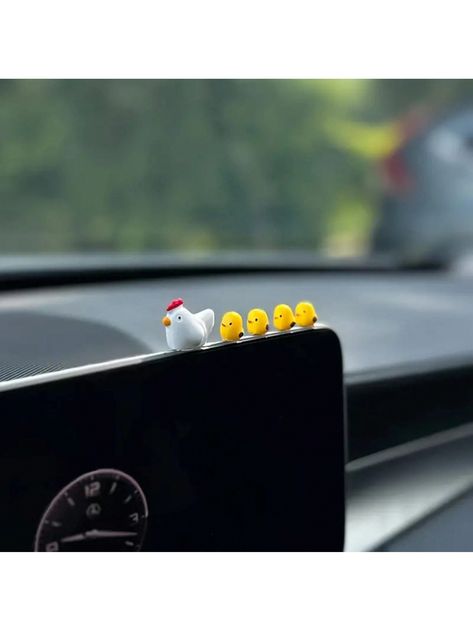 5pcs/Set Cute Miniature Chicken Car Decoration Accessories Including Car Interior Ornament, Inner Dashboard Decor, Control Panel Decor, Rearview Mirror DecorI discovered amazing products on SHEIN.com, come check them out! Dashboard Decor, Rear View Mirror Decor, Cute Miniature, Car Decoration, Decoration Accessories, Electronic Toys, Rearview Mirror, Baby Games, Control Panel