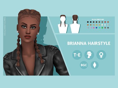 simcelebrity00's Brianna Hairstyle Ts4 Hair, Eva Hair, The Sims 4 Pc, Sims 4 Mm, Sims 4 Update, Sims 4 Cas, Sims Community, Dutch Braid, Sims 4 Cc Finds