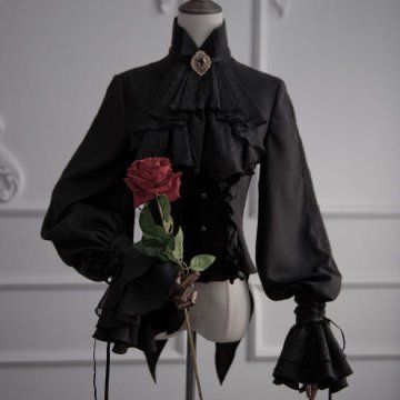 Victorian Outfits Female, Dark Ouji Fashion, Ouji Fashion Female, Victorian Blouse Outfit, Princecore Aesthetic, Ouji Aesthetic, Vampire Outfit Female, Gothic Ouji Fashion, Vampire Blouse