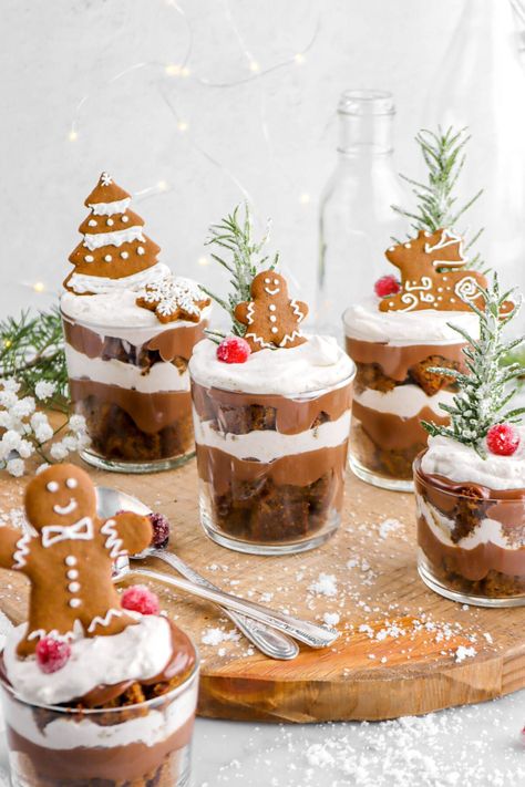 Chocolate Pudding Trifle, Gingerbread Cookies Recipe Easy, Gingerbread Desserts, Gingerbread Cookies Easy, Gingerbread Trifle, Pudding Trifle, Gingerbread Cookies Recipe, Easy Gingerbread Cookies, Holiday Flavors