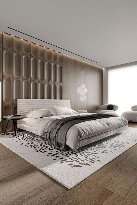 Discover how to create a serene and clutter-free bedroom with these minimalist design ideas. From neutral color palettes to sleek furniture, find inspiration to make your bedroom a peaceful retreat Beautiful Bed Designs, Bed Headboard Design, Villa Interior, Luxe Bedroom, Bedroom Bed Design, Modern Bedroom Design, Small Room Bedroom, Master Bedrooms Decor, Room Ideas Bedroom