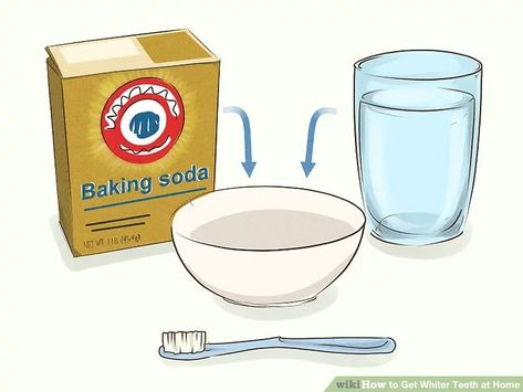 4 Ways to Get Whiter Teeth at Home - wikiHow Remove Teeth Stains At Home, At Home Whitening Teeth, How To Witten Teeth, Baking Soda Teeth White, How To Witten Teeth At Home, Teeth Bleaching At Home, How To Make Your Teeth White Overnight, How To Get White Teeth At Home Fast, Diy Teeth Whitening At Home