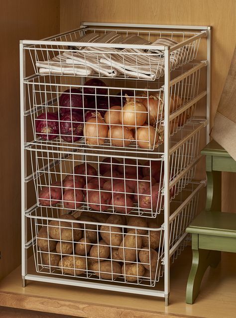 4 Drawer Basket Organizer Kit Ikea Desk Hack, Desain Pantry, Dream Shower, Kabinet Dapur, Basket Organizer, Kitchen Organization Pantry, Kitchen Organization Diy, Kitchen Organisation, Kitchen Pantry Design