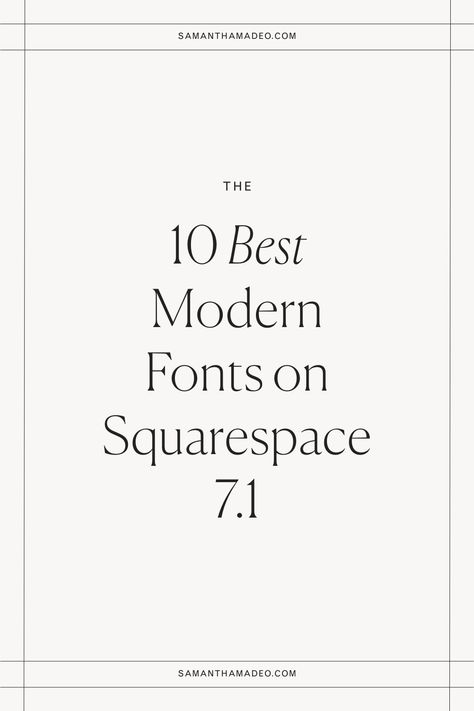 The top 10 modern fonts available on Squarespace 7.1. Check out this list of designer-curated fonts to see some of the best, most modern, fonts to use for your Squarespace 7.1 website. Font pairings, heading fonts, body fonts, button fonts, sans serif fonts, and serif fonts. Website Fonts Typography, Sans Serif Fonts Typography, Squarespace Fonts, Modern Font Pairings, Squarespace Font Pairings, Fonts For Website, Free Retro Fonts, 80s Fonts, Best Google Fonts