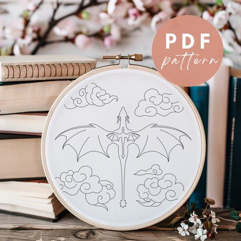 Celtic Knot Embroidery Pattern, Biology Embroidery Patterns, Ballet Embroidery Designs, Fourth Wing Embroidery, Throne Of Glass Embroidery, Printable Embroidery Patterns Free, Disney Embroidery Patterns, Acotar Embroidery, Embroidery Patterns Templates