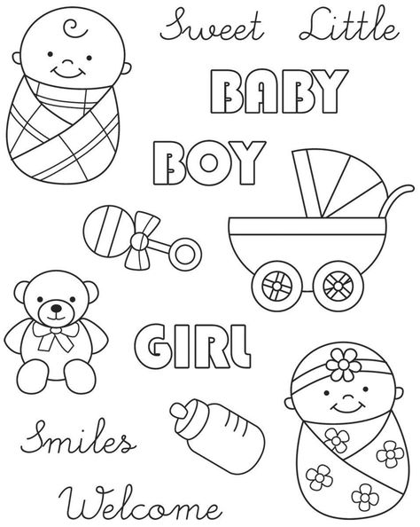 Boy Coloring Pages, Lézervágott Fa, Baby Mehndi Design, Moldes Para Baby Shower, Scrapbook Bebe, Boy Coloring, Baby Shower Clipart, Desain Quilling, Pola Bordir