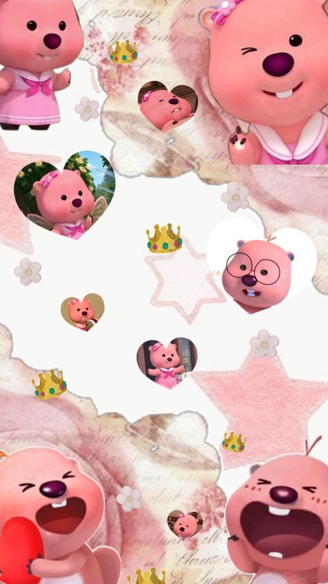 collage, pink, kawaii. loopy wallpaper, lock screen. pororo home screen. Loopy Wallpaper, Wallpaper Lock Screen, Pink Kawaii, Lock Screen, Home Screen, Aesthetic Iphone Wallpaper, Iphone Wallpaper, Screen, Collage