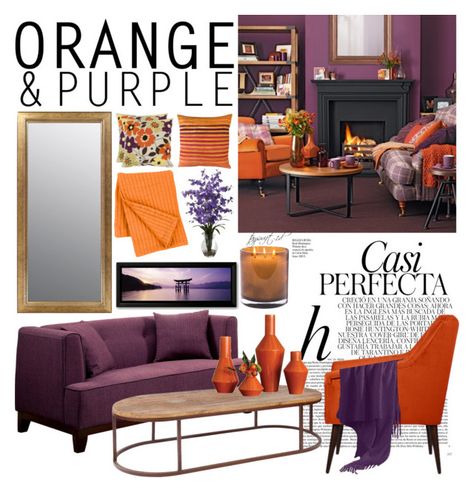 Purple And Orange Living Room Ideas, Purple And Orange Bedroom, Retro Library, Purple Interior Design, Purple Living Room, Rustic Farmhouse Living Room, Dopamine Decor, Living Room Orange, Purple Interior