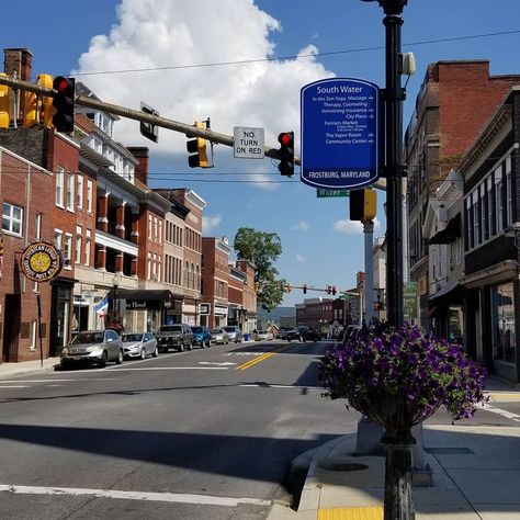 Alleghany County, Maryland, US 40 in Frostsburg, Maryland. Western Maryland, Baltimore City, Clydesdale, Baltimore, Maryland, Times Square, Street View, Travel