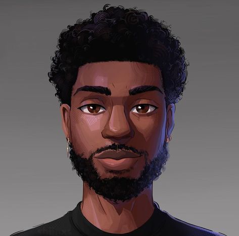 David (@shiinxs) • Instagram photos and videos Black Man Cartoon Drawing, Black Men Portraits, Men Hairstyle Drawing, Black Man Character Design, Black Man Illustration, Black Man Art Character Design, Afro Reference, Black Male Character Design, Neon Tiger