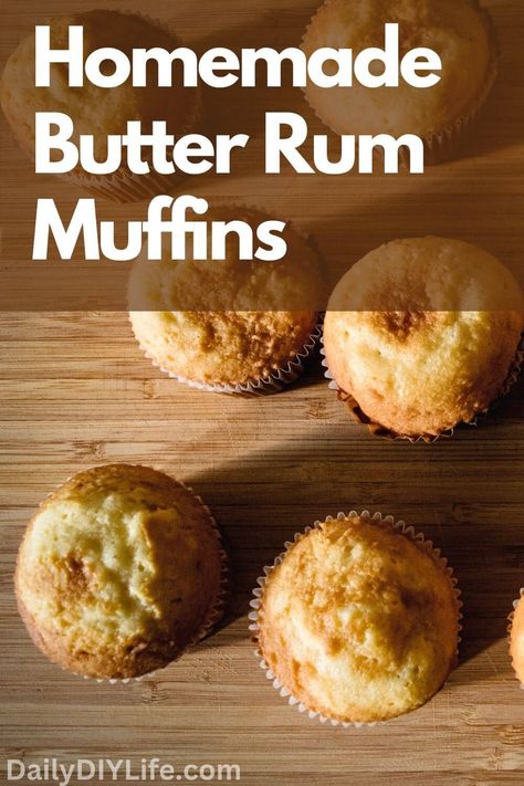 Homemade Butter Rum Muffins These will be some of the most delicious muffins you’ve ever had. Banana Rum Muffins, Buttered Rum Muffins, Butter Rum Muffins Recipes, Butter Rum, Butter Muffins Recipe, Butterrum Muffins, Rum Muffins, Butter Rum Muffins, Cinnamon Coffee Cake Muffins