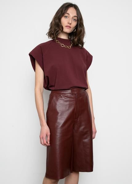 Remain Birger Christensen Manu Leather Shorts Formal Smart Casual, Fancy Skirts, Birger Christensen, The Frankie Shop, Frankie Shop, Shorts Outfit, Spring Trends, Leather Shorts, Knitted Tank Top