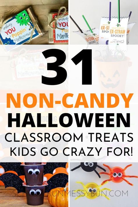 Kindergarten Class Halloween Treats, Halloween Bags Preschool, Halloween Prepackaged Snacks For School, Halloween Treat For Classroom, Diy Halloween Treats For School, Halloween Gifts From Teachers To Students, Preschool Treats Ideas, Halloween Class Party Treat Ideas, Halloween Treat Ideas For Kids Classroom