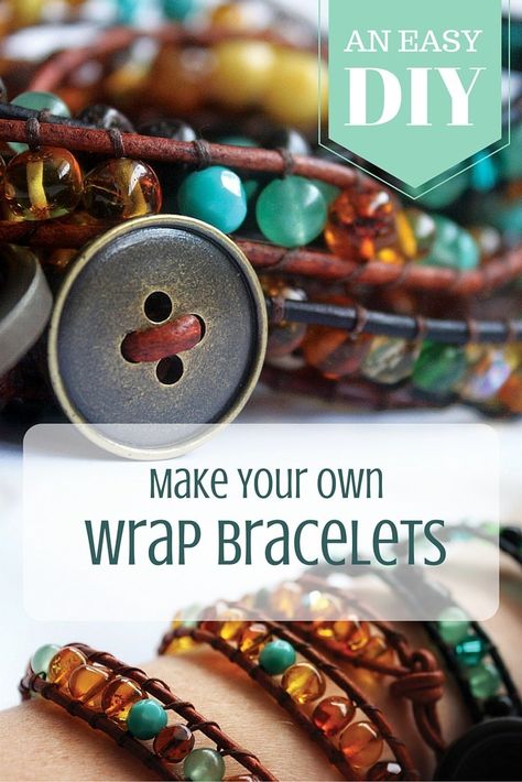 Wrap Bracelet Tutorial, Embroidery Bracelets, Diy Wrap, Beaded Wrap Bracelets, Jewelry Clasps, Wrap Bracelets, Beaded Wraps, Beaded Bracelets Diy, Bracelet Tutorial