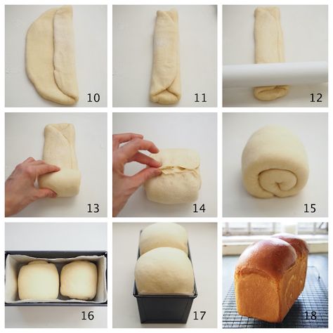 Hokkaido Milk Loaf (Tangzhong Method) - BAKE WITH PAWS Korean Bread, Japanese Sandwich, Loaf Cakes, Bread Shaping, Food Baking, Milk Bread, Panera Bread, Japanese Recipes, Loaf Recipes