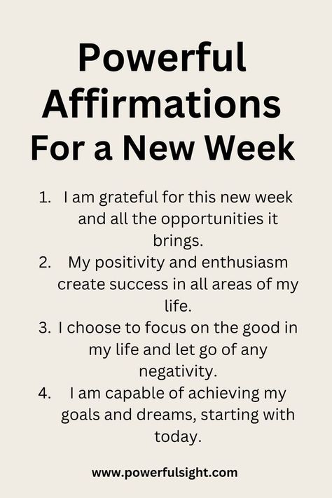 Affirmations For A New Week Monday Affirmations, Money Songs, Tell Me Something Good, Law Of Attraction Meditation, Law Of Attraction Love, Uplifting Words, Daily Positive Affirmations, Law Of Attraction Affirmations, Self Love Affirmations