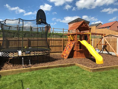 Playground Landscaping, Lost Memories, Kids Play Spaces, Play Area Backyard, Backyard Kids Play Area, Backyard Garden Diy, Backyard Trampoline, Play Garden, Outdoor Play Areas