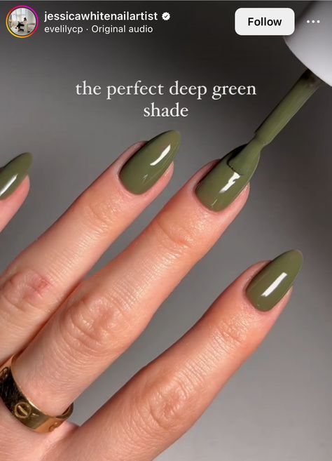 Army Nail Art, Green Nails Fall, Aesthetic Olive Green, Olive Green Nails, Army Nails, Nail Polish Tutorial, Olive Nails, Gel Polish Nail Designs, Purple Nail Art