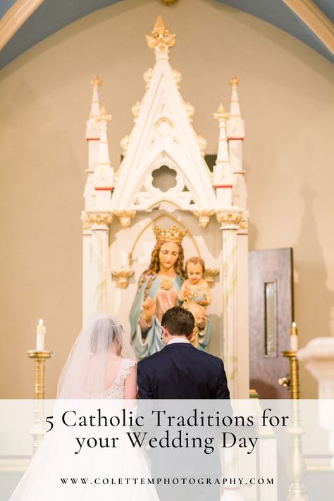 Marian Blue Wedding, Catholic Wedding Dresses Traditional, Wedding Ideas Catholic, Catholic Bride Dresses, Church Wedding Dresses, Catholic Church Wedding Dress, Convalidation Ceremony Catholic, Catholic Wedding Decor, Traditional Catholic Wedding Dress