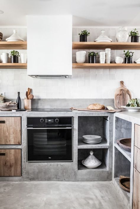 Industrial Style Kitchen, Beautiful Kitchen Designs, Concrete Kitchen, Kitchen Concepts, Industrial Kitchen, Ideas Casa, Kitchen Paint, Kitchen Remodeling, Remodeling Ideas