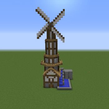 Minecraft Fountain, Small Windmill, Wooden Windmill, Minecraft World, Minecraft Farm, Cute Minecraft Houses, Minecraft Plans, Paint Photography, Amazing Minecraft