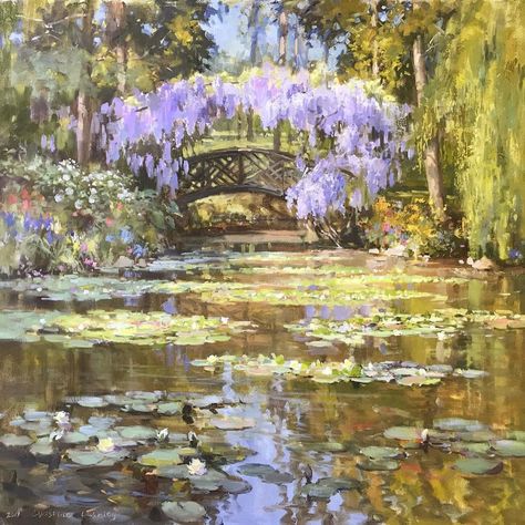 Forest Fairy Aesthetic, Three Paintings, Lake Painting, Monet Paintings, Lake Art, Jesus Painting, Spring Lake, Landscape Art Painting, Cute Paintings