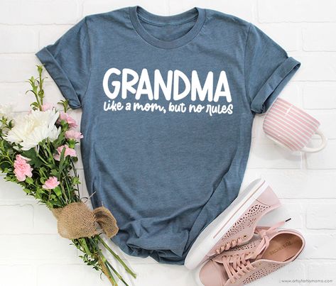 Free Grandma SVG + 13 Grandparent Cut Files | artsy-fartsy mama Promoted To Aunt, Promoted To Grandpa, Promoted To Grandma, Pregnancy Reveal Shirt, Aunt Shirt, Like A Mom, Aunt Shirts, Grandma Shirt, Grandma Birthday