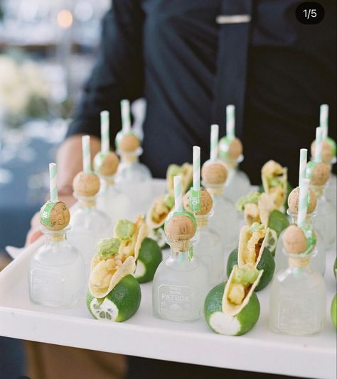 Mini Patron Bottles, Wedding Styles Themes, Hamptons Party, Cocktail Trends, Patron Bottle, Reception Food, Bella Bridesmaid, Wedding Cocktails, Winery Weddings