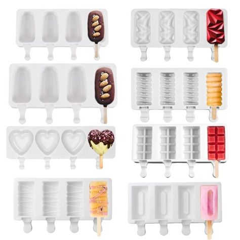 Juice Ice Cubes, Ice Cream Mold, Popsicle Mold, Ice Cream Tubs, Best Kitchen Tools, Ice Cream Containers, Ice Pop Molds, Mousse Dessert, Diy Silicone