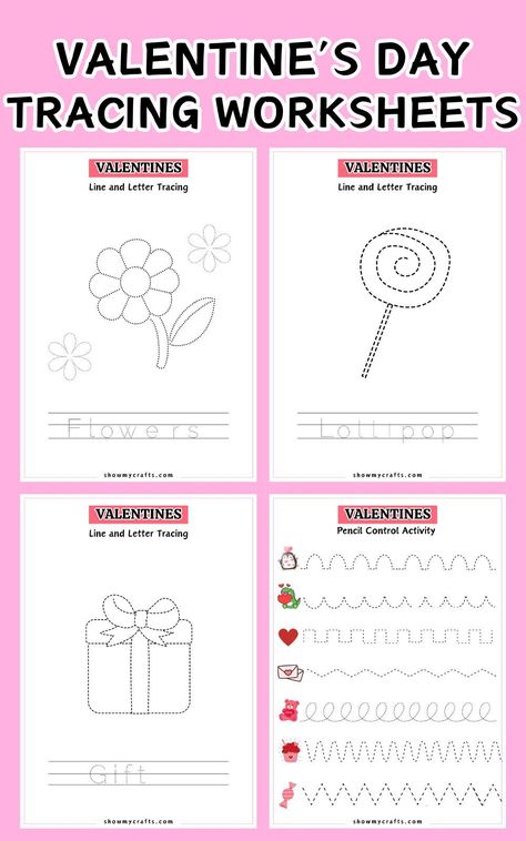 Unlock the love of learning with our adorable free printable tracing worksheets! Perfect for Valentine's Day, these preschool printables combine fun and education. Help your little ones develop fine motor skills while tracing delightful Valentine-themed images. Download and print these charming worksheets for a heartwarming learning experience. 🌟💖 #ValentinesDay #PreschoolPrintables #FreePrintables #TracingWorksheets #LearningThroughPlay #kindergartenprintables Free Printable Tracing Worksheets, Kindergarten Valentine Crafts, Printable Tracing Worksheets, Tracing Activities, Kindergarten Valentines, Valentines Day Words, Preschool Tracing, Teachers Resources, Love Of Learning