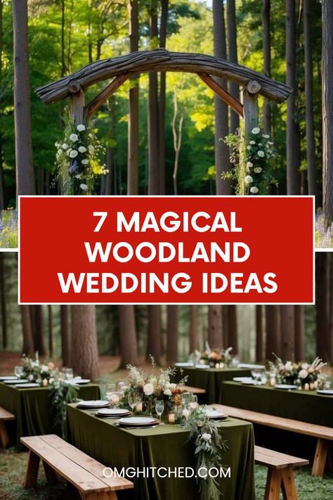 Thinking of a whimsical wedding in the woods? Check out these 7 amazing woodland wedding ideas that will make your special day unforgettable! Imagine stunning outdoor settings filled with wildflowers, rustic decorations like burlap banners, and the enchanting whispers of trees. These fun ideas will transform your ceremony into a beautiful fairytale moment where every detail counts. Don't miss out on bringing nature's magic to your celebration! Follow for more enchanting wedding inspiration! Earthy Wedding Decor, Wood Slice Cake Stand, Moss Table Runner, Wedding Getaway Car, Burlap Banners, Wedding Photo Sharing, Rustic Decorations, Magical Woodland, Enchanting Wedding