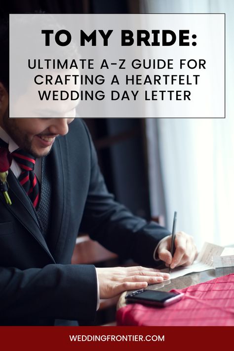 Pen down your feelings perfectly with this comprehensive guide to writing heartwarming letters to your wife. #WeddingDayLetter #LoveNotes #BrideLoveLetter #LetterforHer Letter To My Wife On Our Wedding Day, Wedding Day Letter, Letter To Wife, Letters To The Bride, Wedding Speeches, Wedding Letters, Wedding Speech, Letter To Yourself, Future Wife