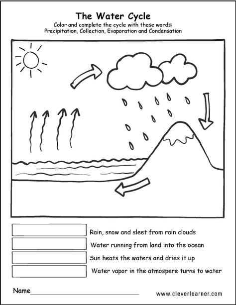 Printable water cycle worksheets for preschools Water Cycle Chart, Water Cycle Anchor Chart, Water Cycle Song, Water Cycle Craft, Water Cycle Lessons, Water Cycle For Kids, Water Cycle Model, Water Worksheet, Water Cycle Poster