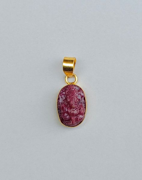 Lord Ruby Ganesh Pendant |Hand-Carved Ruby Ganesh Pendant |Carved Gemstone Ganesh Pendant | Women Pendant |Red Ganesh Pendant | Gift Pendant | Natural Ganesh Pendant | Best Friend Gift | Bezel Raw Gemstone Pendant | Ruby Brass Pendant | Gift Ideas For Her | Birthday Pendant | Jewelry Code: AMAR-AP4455 Gemstone : Ruby Weight: 22.10 Cts Metal: 18k Gold Plated Over Brass Size: 2.00 X 1.60 Cms Ganesh Pendant, Birthday Pendant, Spiritual Jewelry, Statement Pendant, Pretty Rings, Brass Pendant, Raw Gemstones, Best Friend Gifts, Gemstone Pendant