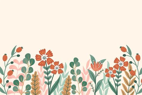 Hand drawn floral background | Free Vector #Freepik #freevector #flower-background #hand-drawn-nature #floral-wallpaper #floral-background Laptop Backgrounds, Pillow Crafts, Computer Wallpaper Desktop Wallpapers, Cute Laptop Wallpaper, Hand Drawn Floral, Free Desktop Wallpaper, Cute Desktop Wallpaper, Computer Backgrounds, Mac Wallpaper