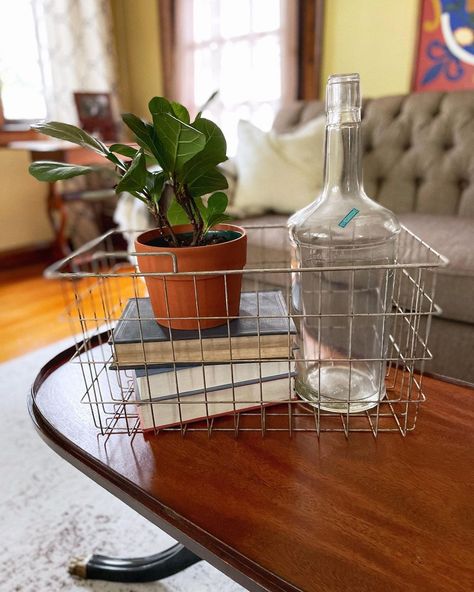 Trovo Co-Nicole Vigilante on Instagram: “We rearrange the shop quite a bit. Why, you ask? Well, there’s a couple reasons… 1. I get antsy. My mom was always rearranging our…” Metal Basket Decor Ideas, Wire Basket Decor Ideas, Metal Basket Decor, Wire Basket Decor, Kid Storage, Basket Decor Ideas, Vintage Wire Basket, Storage Entryway, Rustic Basket