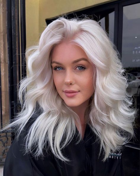 60 Platinum Blonde Hair Ideas That Will Make You Crave A Color Change Platinum Blonde Hair Ideas, Ash Blonde Short Hair, Icy Blonde Hair Color, Shade Of Blonde, Short Platinum Blonde Hair, Blonde Hair Goals, Ice Blonde Hair, Platinum Blonde Hair Color, Blonde Hair Ideas