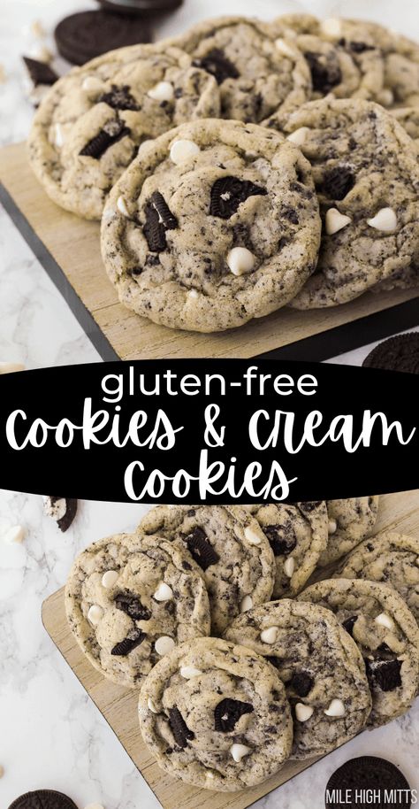 Easy Things To Bake Gluten Free, Gluten Free Things To Bake, Gluten Free S’mores Cookies, Gluten Free Pudding Cookies, Gluten Free Oreo Recipe, Gluten Free Cookies And Cream Cookies, Amazing Cookie Recipes Awesome, Easy Gluten Free Baking Recipes, Easy Dairy Free Cookies