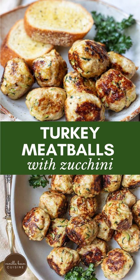 Ground Turkey Zucchini Meatballs, Meatball Dinners Healthy, Turkey Meatball Lunch Prep, Ground Turkey Lunches, Meatballs Lunch Ideas, Zucchini Chicken Meatballs, Zucchini Turkey Meatballs, Sides For Turkey Meatballs, 99% Lean Ground Turkey Recipes