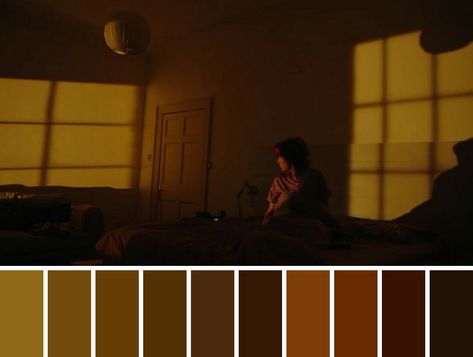 Film Color Theory, Ominous Color Palette, Color Theory Film, Colour Theory In Film, Monochromatic Cinematography, Analog Color Palette, Films Color Palette, Film Color Palette Cinema, Melancholy Color Palette