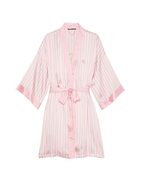 The Tour '23 Iconic Pink Stripe Robe - Sleep & Lingerie - Victoria's Secret Pijamas Women, Silky Robe, Lingerie Catalog, Victoria Secret Outfits, Victoria Secret Pajamas, Victoria Secret Lingerie, Victoria Secrets, Train Hard, Kickboxing