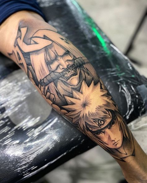 Naruto Sleeve, Gundam Cosplay, Tattoo Pierna, Samurai Tattoo Design, Naruto Tattoo, Anime Tattoo, Naruto Sasuke, Samurai Tattoo, 1 Tattoo