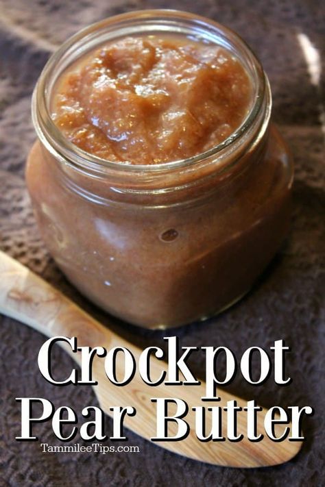 Crockpot Pear Butter, Recipe For Pear Butter, Spiced Pear Butter, Asian Pear Recipes, Pear Butter Recipe, Pear Sauce Recipe, Pear Recipes Easy, Can Butter, Pear Dessert Recipes